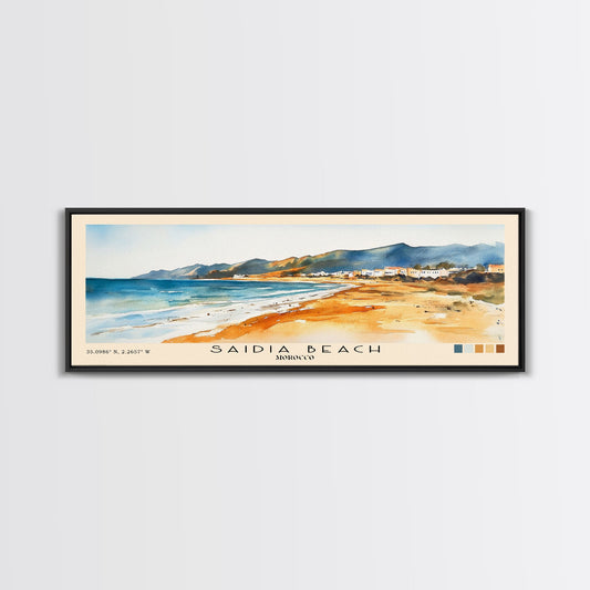 Saidia Beach, Morocco Watercolor Print, Vacation Gift, Morocco Wall Art, Vacation Wall Art, Vacatation Memories, Beach Decor, Beach Or Lakehouse Art