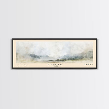 Sanna, Scotland Watercolor Print, Vacation Gift, Scotland Wall Art, Beach Painting, Beach Decor, Large Wall Art, Wood Frame Art