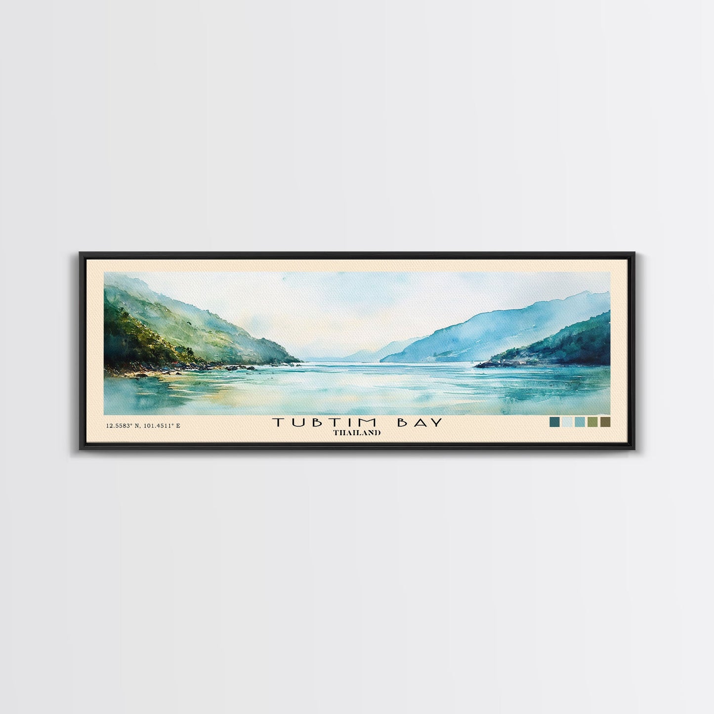 Tubtim Bay, Thailand Watercolor Beach Print, Vacation Gift, Thailand Wall Art, Beach Painting, Beach Decor, Beach Painting