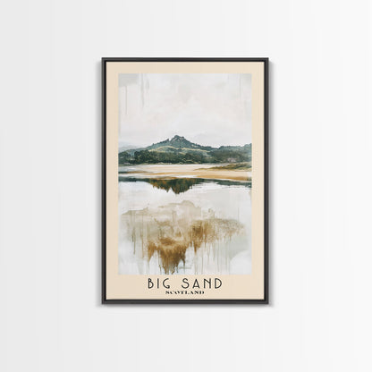 Big Sand, Scotland Watercolor Beach Print, Vacation Gift, Scotland Wall Art, Beach Painting, Beach Decor, Beach Painting