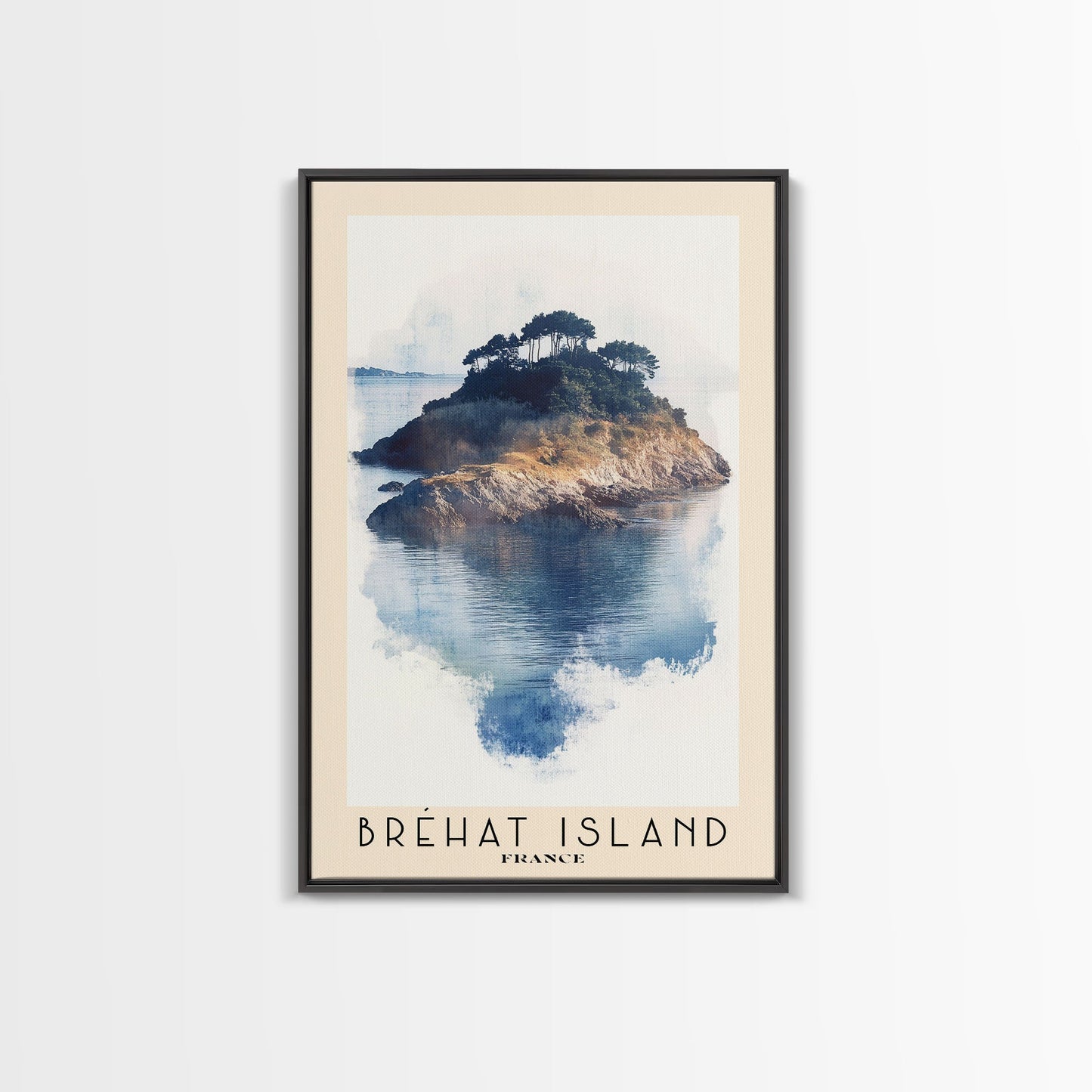 Bréhat Island, France Watercolor Beach Print, Vacation Gift, France Wall Art, Beach Painting, Beach Decor, Beach Painting