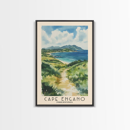 Cape Engano, Philippines Watercolor Beach Print, Vacation Gift, Philippines Wall Art, Beach Painting, Beach Decor, Beach Painting