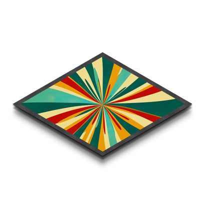 Pastel Flow Diamond Shaped Canvas Textured Print pastel wall art pink mint abstract bedroom decor trendy dorm aesthetic soft modern gift