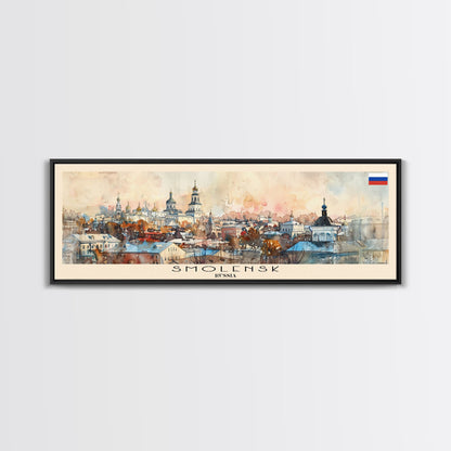 Smolensk Russia Travel Art, City Art, Framed Canvas Print or Metal Wall Art, Europe Travel Poster, Panoramic Wall Art, Extra Wide Wall Art
