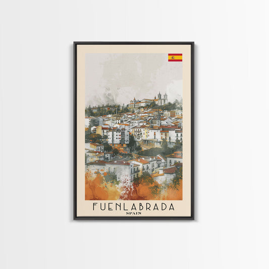Fuenlabrada, Spain Travel Poster Art, Framed Canvas Print for Living Room or Bedroom, Spanish Wall Art, Home Decoration