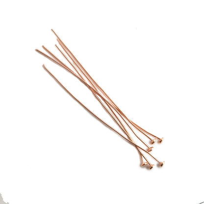 2" length Copper Headpin with flat circular head, 24 Gauge 20 pcs per bag