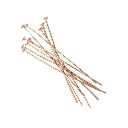 2" length Rose Gold Disc Headpin 22 Gauge Wire 10 pieces per Bag
