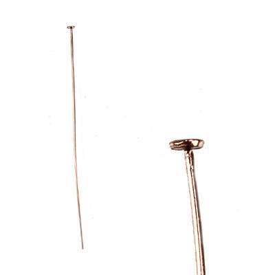 2" length Rose Gold Disc Headpin 22 Gauge Wire 10 pieces per Bag
