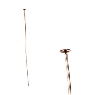 2" length Rose Gold Disc Headpin 24 Gauge Wire 10 pieces per Bag