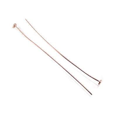 2" length Rose Gold Disc Headpin 24 Gauge Wire 10 pieces per Bag