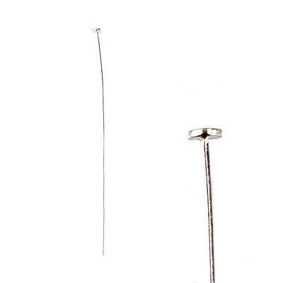 2" length Sterling Silver Disc Headpin, 26 Gauge Wire, 10 pieces per Bag
