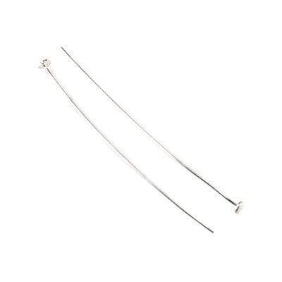 2" length Sterling Silver Disc Headpin, 26 Gauge Wire, 10 pieces per Bag