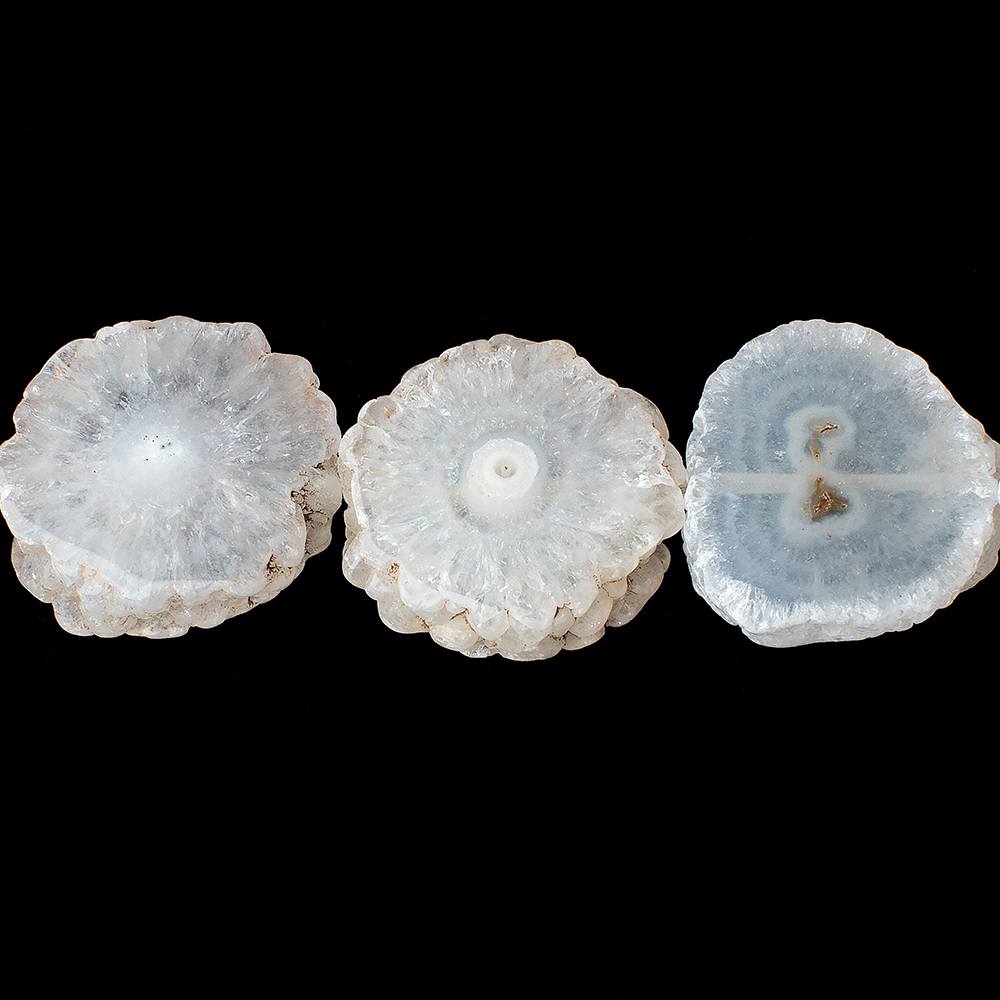 20-21mm Solar Quartz Straight Drilled Natural Slice Beads 8 inch 9 pieces