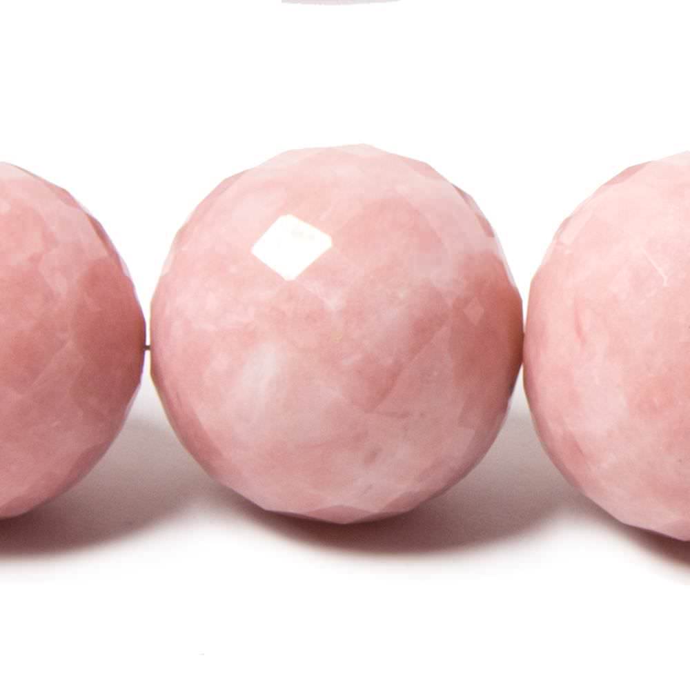 20-22mm Pink Peruvian Opal faceted rounds 16.25 inches 20 beads AAA grade