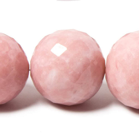 20-22mm Pink Peruvian Opal faceted rounds 16.25 inches 20 beads AAA grade
