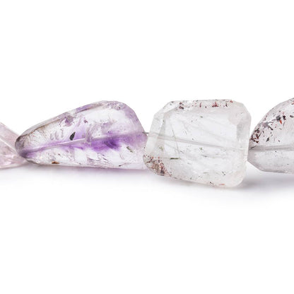 20-27mm Moss Amethyst Faceted Nugget Beads 8 inch 9 pieces