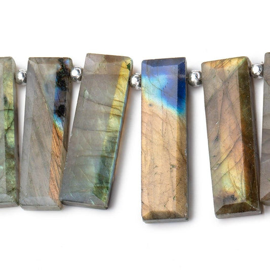 20-30mm Labradorite Bevel Faceted Rectangle Beads 8.5 inch 19 pieces