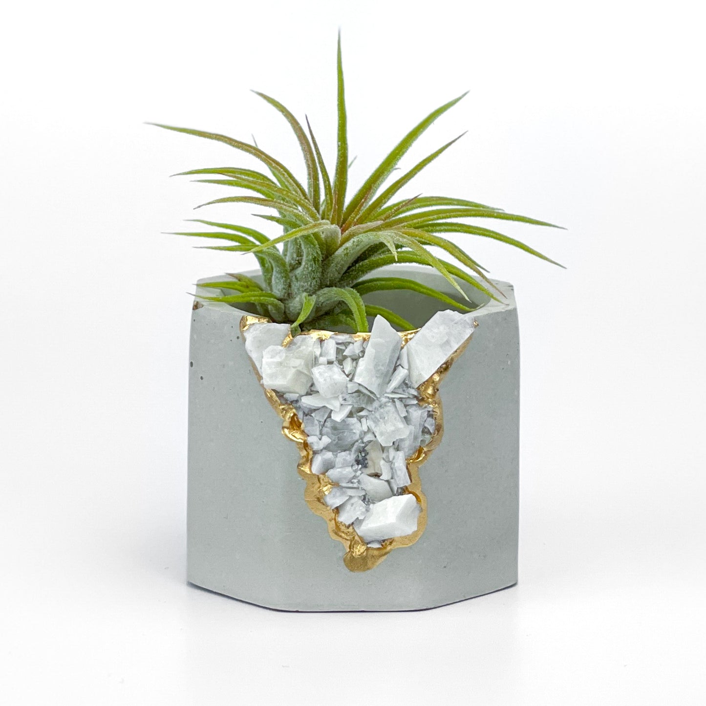 RAW MOONSTONE GEODE PLANTER