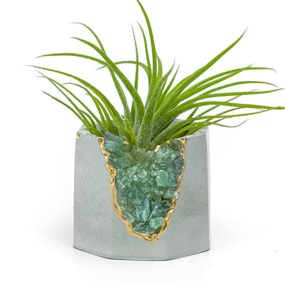 GREEN APATITE GEODE PLANTER