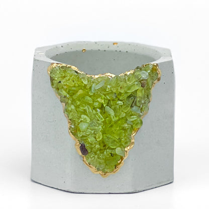 GREEN PERIDOT GEODE PLANTER