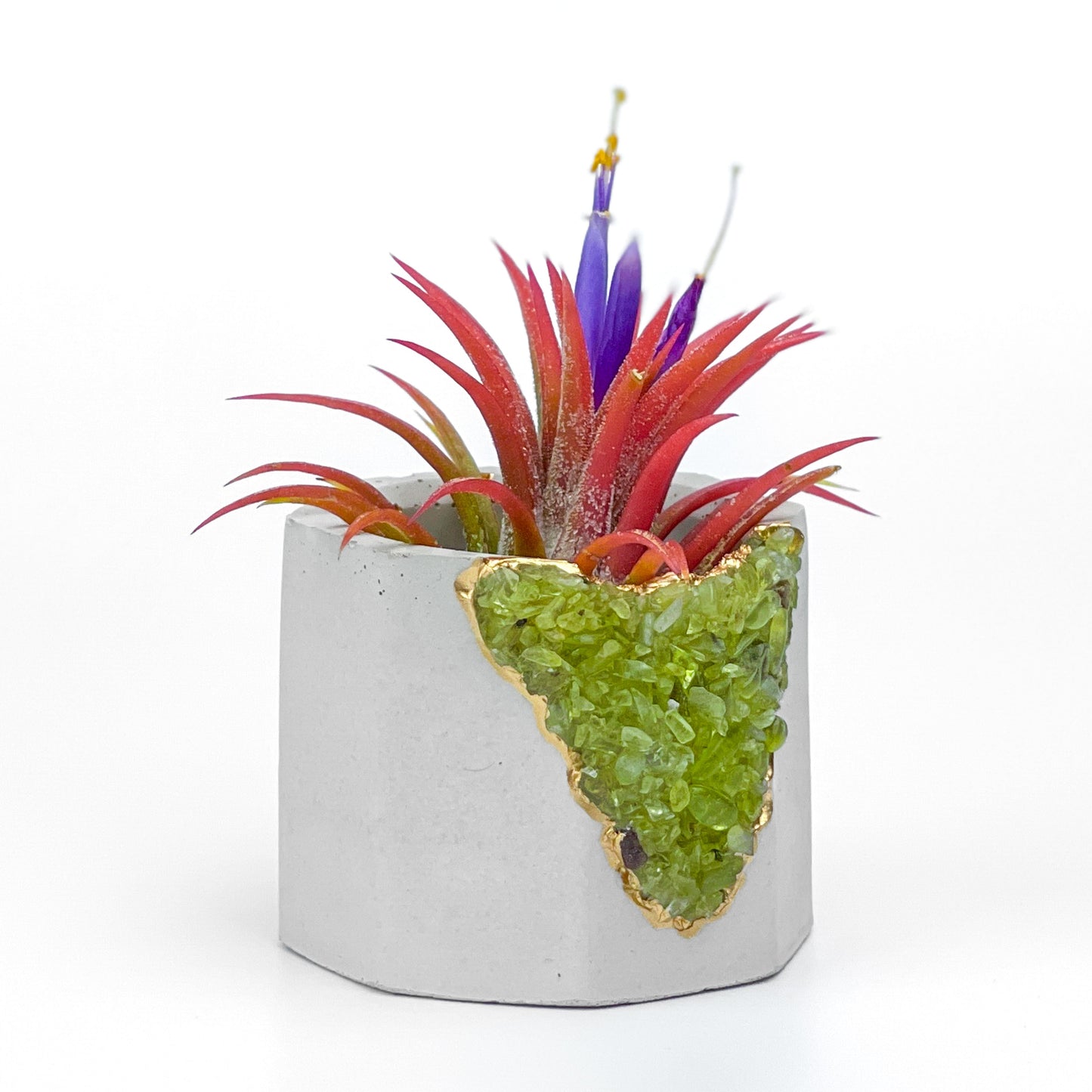 GREEN PERIDOT GEODE PLANTER