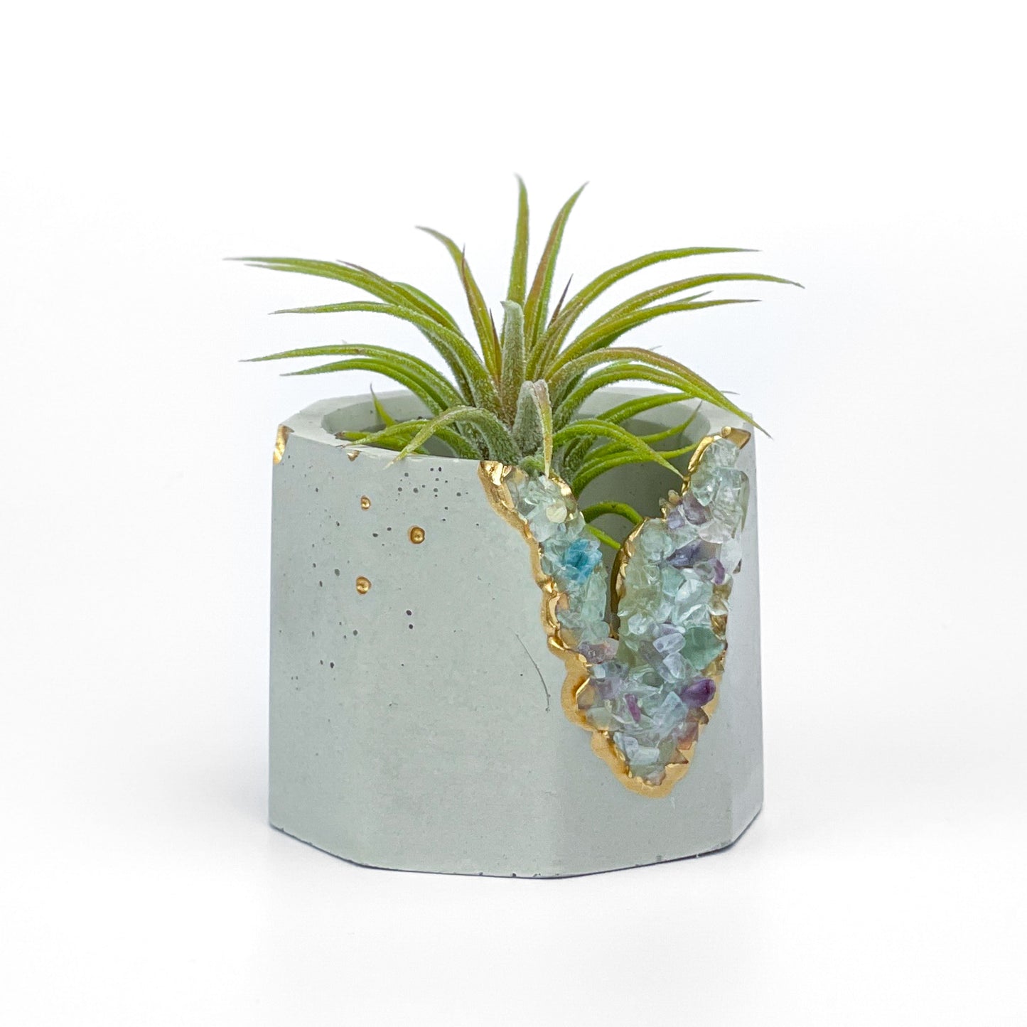 FLUORITE GEODE PLANTER