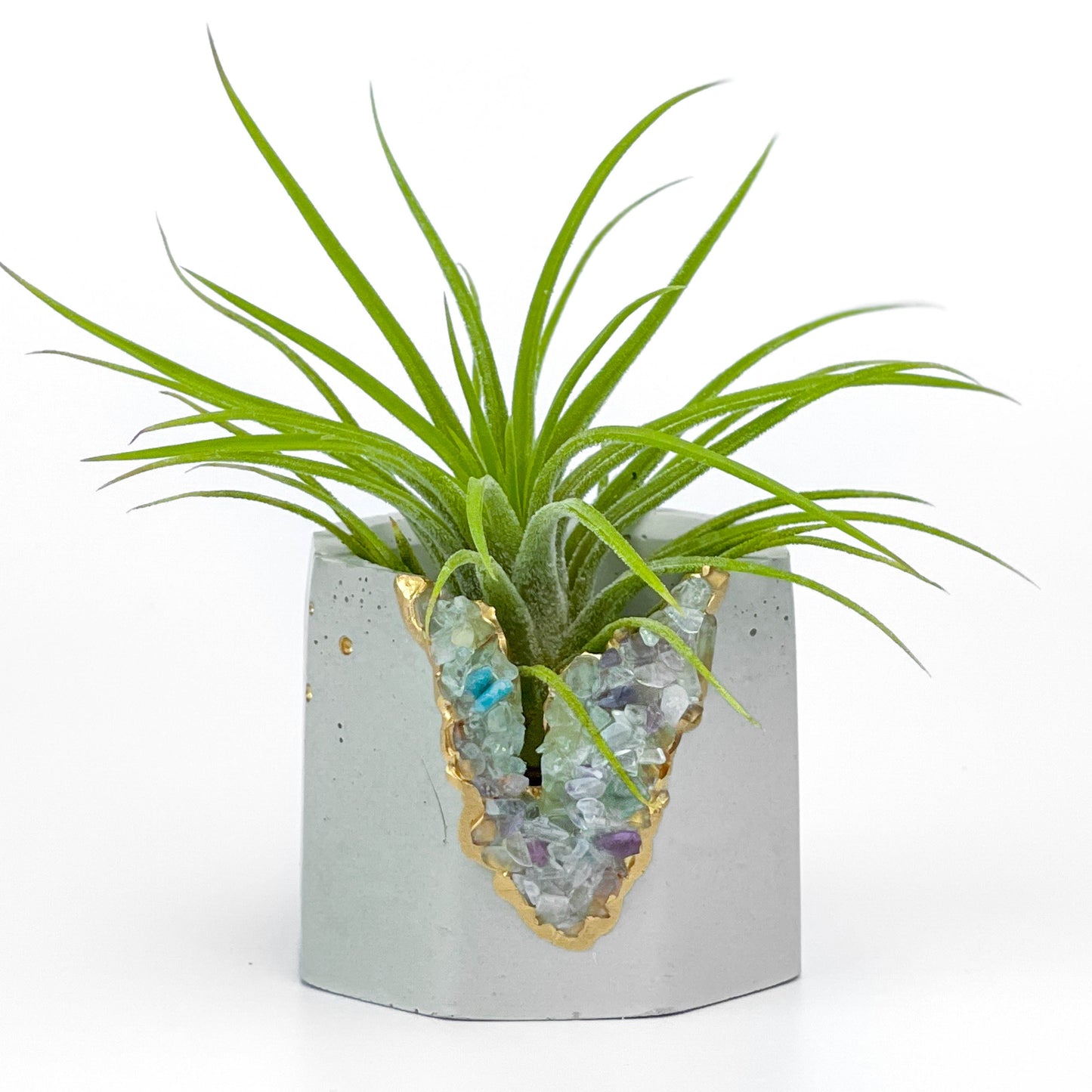 FLUORITE GEODE PLANTER