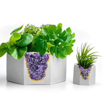 AMETHYST GEODE PLANTER