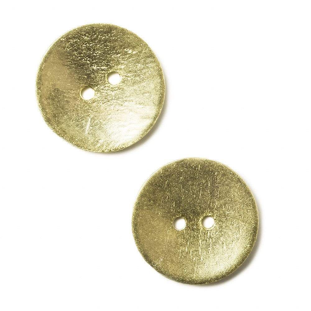 20mm 14kt Gold Round Button 6 pieces