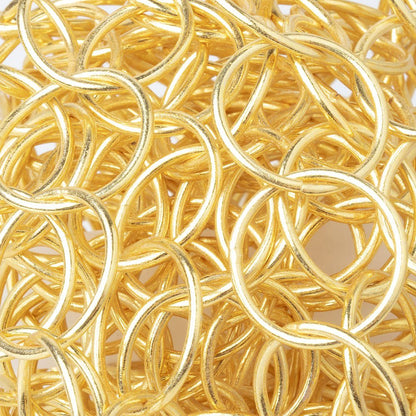20mm 22kt Gold plated Plain Round Link Chain
