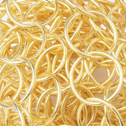 20mm 22kt Gold plated Plain Round Link Chain
