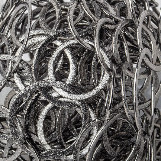 20mm & 26mm Black Gold plated Brushed Round Link Chain by the foot