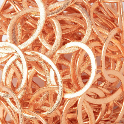 20mm and 26mm Copper Brushed Round Link Chain