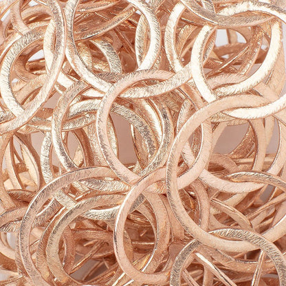 20mm and 26mm Rose Gold plated Brushed Round Link Chain