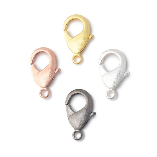 20mm Brushed Lobster Clasp Set of 4 Pieces
