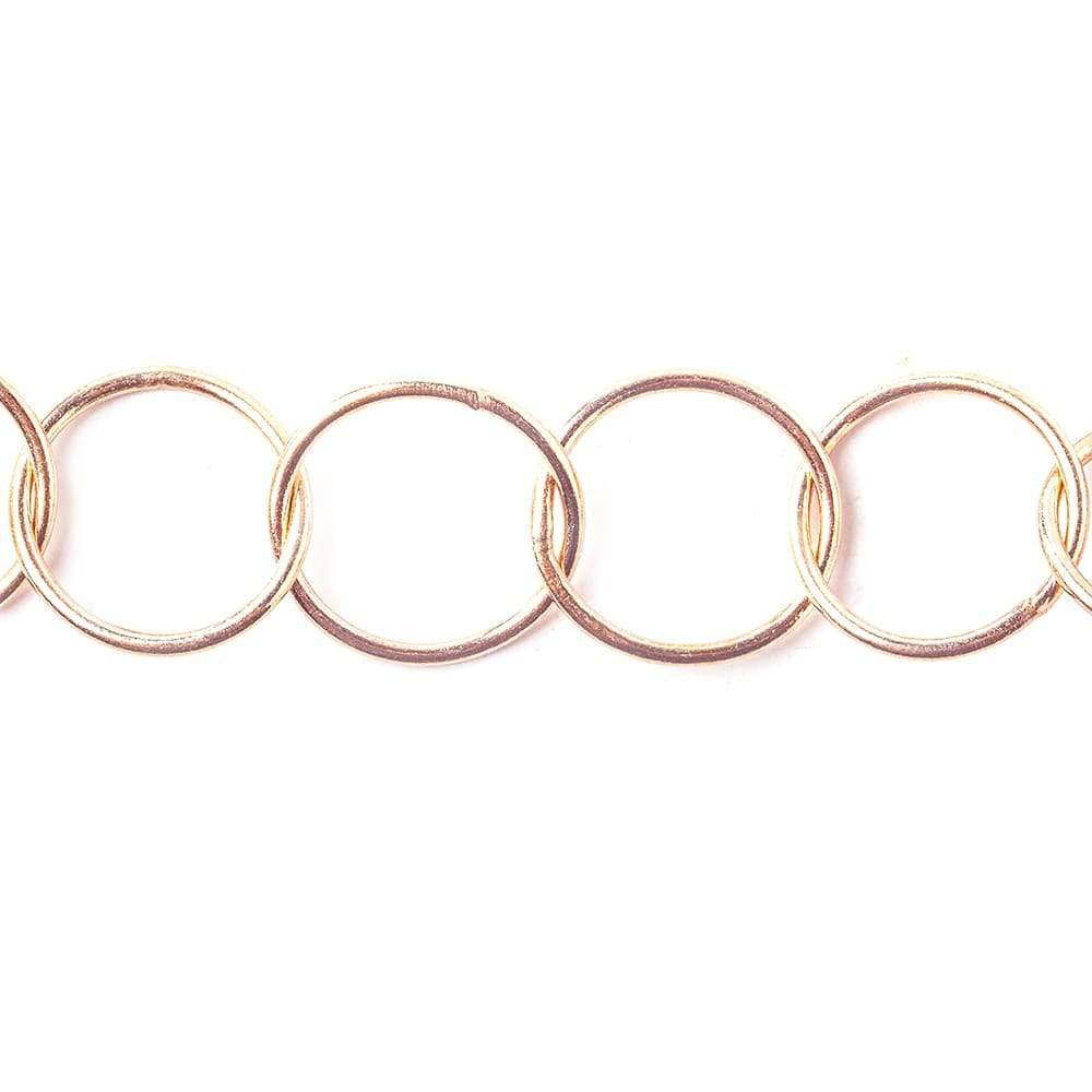 20mm Rose Gold plated Plain Round Link Chain