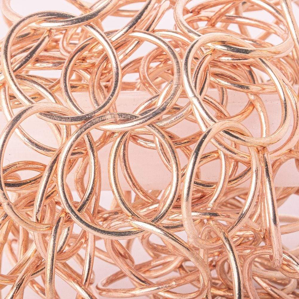 20mm Rose Gold plated Plain Round Link Chain