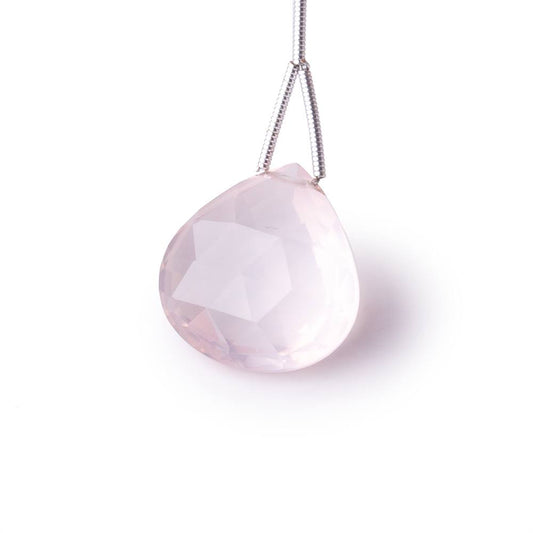 20mm Rose Quartz Faceted Heart Focal Bead 1 piece