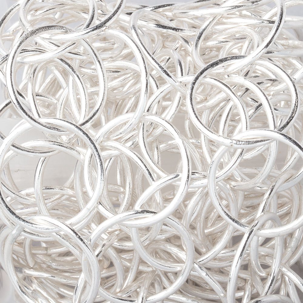 20mm Silver plated Plain Round Link Chain by the foot