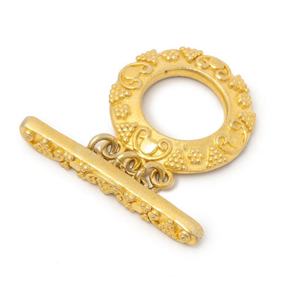 20mm Vermeil Round Triple Strand Toggle 1 piece