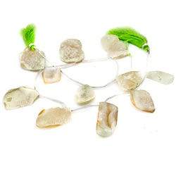 20x12-33x24mm Moon Rise Drusy Freeform Beads 11 pieces