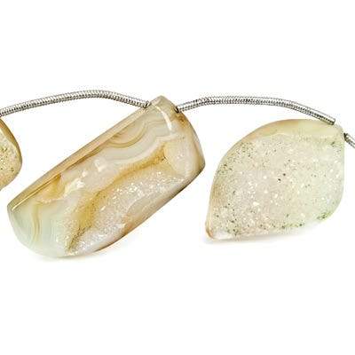 20x12-33x24mm Moon Rise Drusy Freeform Beads 11 pieces