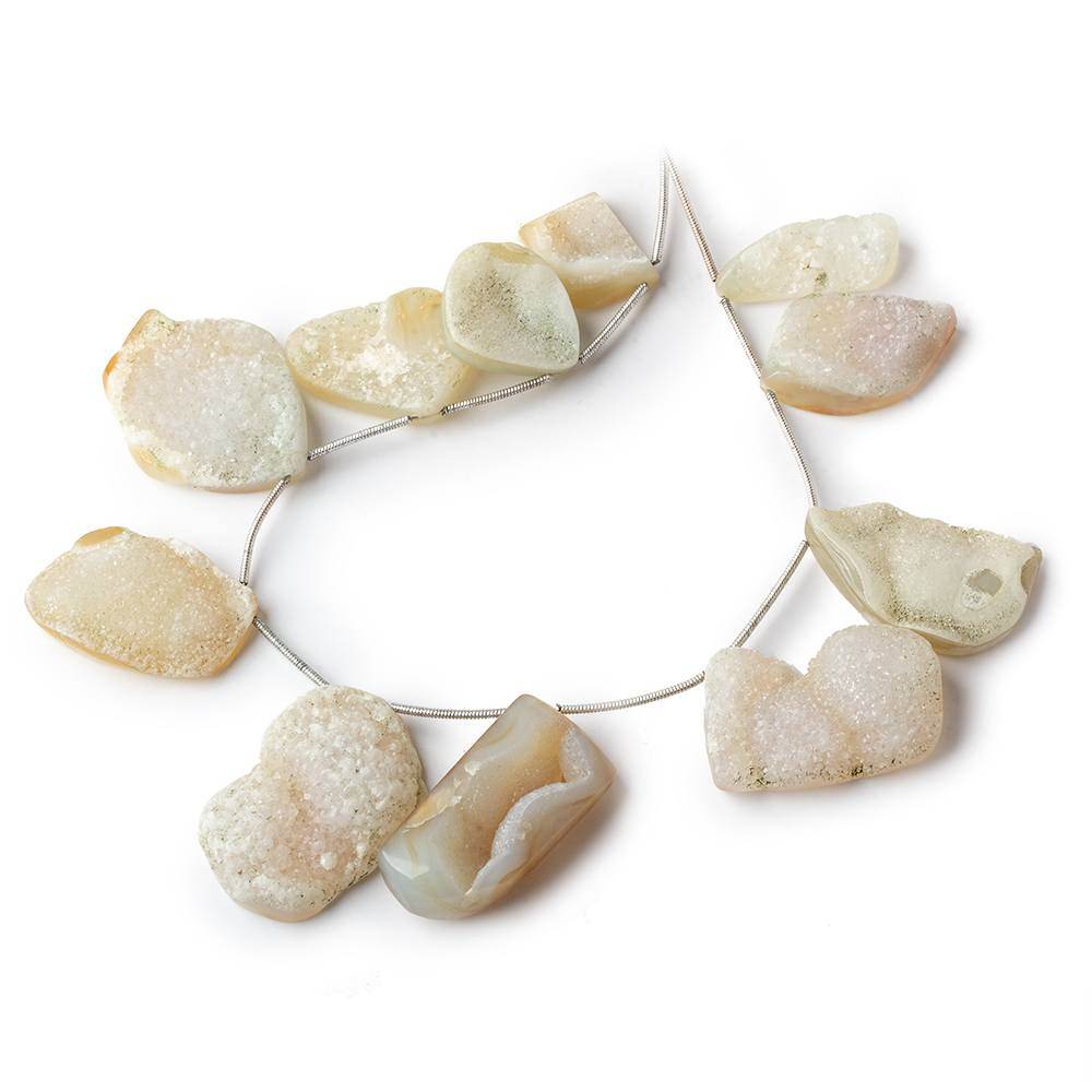 20x12-33x24mm Moon Rise Drusy Freeform Beads 11 pieces