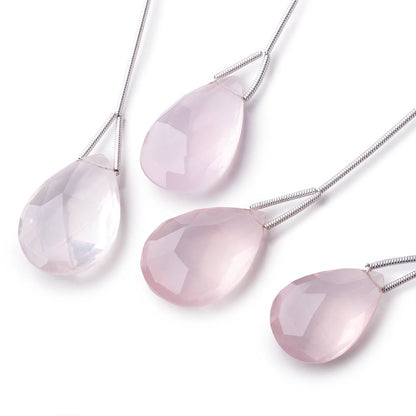 20x14-25x15mm Rose Quartz Faceted Pear Focal 1 Bead