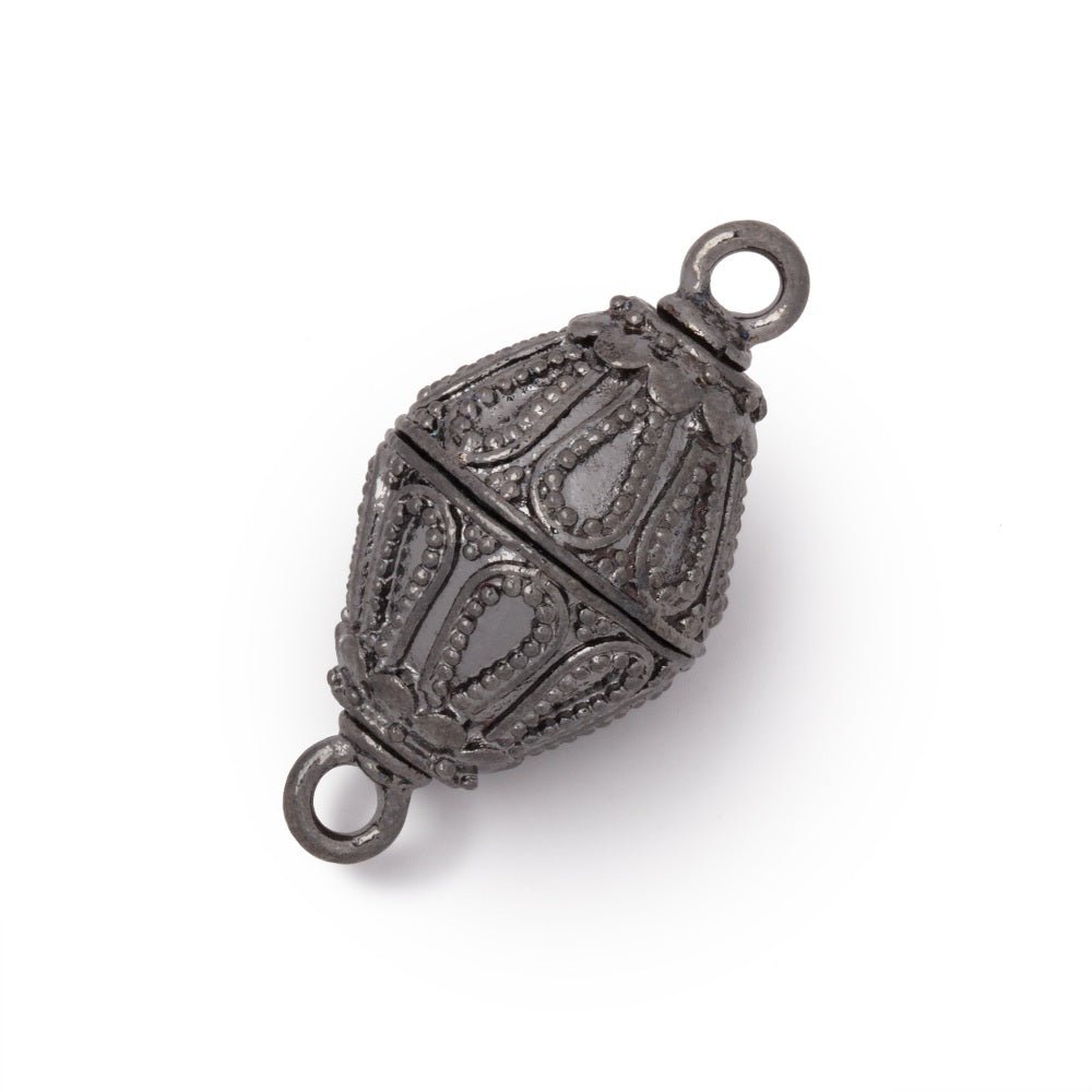 20x14.5mm Miligrain Tear Drop Design Bicone Magnetic Clasp 1 piece