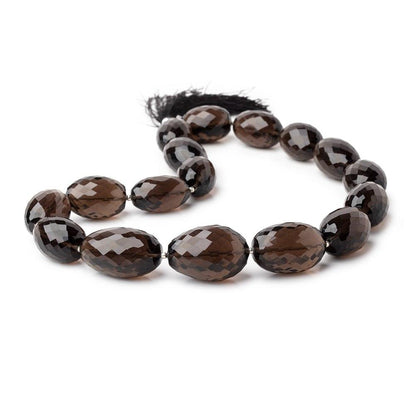 20x15-29x17mm Smoky Quartz Faceted Nugget Beads 16 inch 17 pieces
