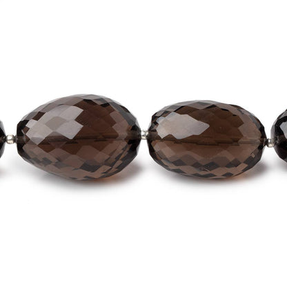 20x15-29x17mm Smoky Quartz Faceted Nugget Beads 16 inch 17 pieces