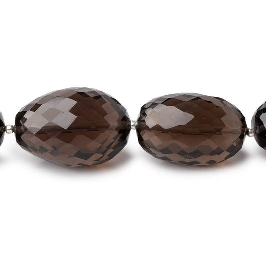 20x15-29x17mm Smoky Quartz Faceted Nugget Beads 16 inch 17 pieces