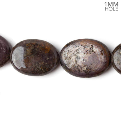 20x15mm Golden Sheen Sapphire plain oval beads 18.25 inch 23 pieces 1mmlarge hole AA