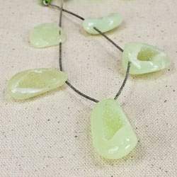 20x17-37x19mm Margarita Green Drusy Freeform Beads 5 pieces